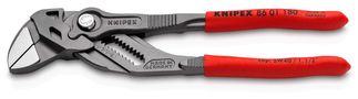 KNIPEX 86 01 180 Pliers Wrench pliers and a wrench in a single tool with non-slip plastic coating grey atramentized 180 mm 86 01 180 4003773084273