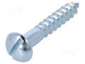 Screw; for wood; 6x35; Head: button; slotted; 2.1mm; steel; zinc BOSSARD B6X35/BN951