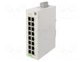 Switch Ethernet; managed; Number of ports: 16; 12÷60VDC; RJ45 WAGO 852-1816