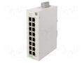 Switch Ethernet; managed; Number of ports: 16; 12÷60VDC; RJ45 WAGO 852-1816