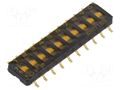 Switch: DIP-SWITCH; OFF-ON; 0.1A/50VDC; Pos: 2; SMD; -40÷105°C; 50mΩ KNITTER-SWITCH SMS510