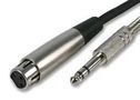 CABLE, XLR 3P SOCK-6.35MM STEREO PLUG,1M SVC683-1M