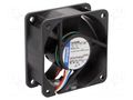 Fan: DC; axial; 24VDC; 60x60x25mm; 56m3/h; 43dBA; slide; 6850rpm EBM-PAPST 614N/2GHH