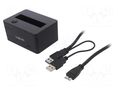 Docking station; PnP and hot-plug,LED status indicator; black LOGILINK QP0025