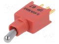 Switch: toggle; Pos: 2; SPDT; ON-(ON); 0.4A/20VDC; Leads: flat pin KNITTER-SWITCH TST1F
