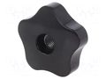 Knob; Ø: 60mm; Int.thread: M12; 16mm; H: 24mm; duroplast PF ELESA+GANTER VC.253/60A-M12