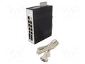 Switch Ethernet; managed; Number of ports: 12; 12÷60VDC; RJ45,SFP WAGO 852-1605