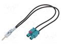 Cable; DIN plug,Fakra plug x2 4CARMEDIA ZRS-2F.2-DIN