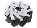 Left wheel; screw; 65mm; Plating: rubber; 1pcs. DFROBOT DF-FIT0779