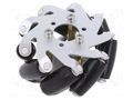 Left wheel; screw; 65mm; Plating: rubber; 1pcs. DFROBOT DF-FIT0779
