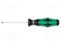 Screwdriver: standard; hex key,spherical; HEX 1.5mm WERA WERA.05022795001