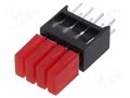 LED; in housing; 1.8mm; No.of diodes: 4; red; 20mA; 110°; 3÷7mcd MENTOR 2413.2433
