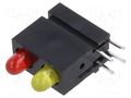 LED; in housing; 2.8mm; No.of diodes: 2; red/yellow; 2mA; 60° MENTOR 1801.7233