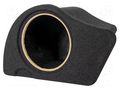 Car loudspeaker enclosure; MDF; black melange; textil; 250mm BASSER OBGL.AUDI.18