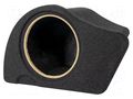 Car loudspeaker enclosure; MDF; black melange; 250mm; Audi; 17l BASSER OBGL.AUDI.18
