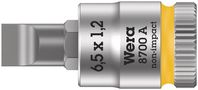 8700 A FL Slotted screws Zyklop bit socket, 1/4" drive, 1.2x6.5x28.0, Wera 05003322001