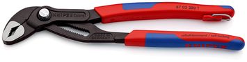 KNIPEX 87 02 250 T Cobra® High-Tech Water Pump Pliers with multi-component grips, with integrated tether attachment point for a tool tether grey atramentized 250 mm 87 02 250 T 4003773080152