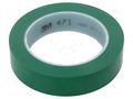 Tape: marking; green; L: 33m; W: 25mm; Thk: 0.13mm; 2.5N/cm; 130% 3M 3M-471-25-33/GN