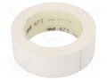 Tape: marking; white; L: 33m; W: 38mm; Thk: 0.13mm; 2.5N/cm; 130% 3M 3M-471-38-33/WH