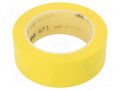 Tape: marking; yellow; L: 33m; W: 38mm; Thk: 0.13mm; 2.5N/cm; 130% 3M 3M-471-38-33/YE