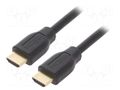 Cable; HDMI plug,both sides; 5m; black; HDMI 2.0; plastic LOGILINK CH0103