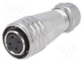 Connector: circular; plug; female; PIN: 4; IP67; SA16; 5÷8mm; 5A; 500V WEIPU SA1610/S4IS