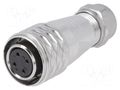 Connector: circular; plug; female; PIN: 4; IP67; SA16; 5÷8mm; 5A; 500V WEIPU SA1610/S4IS