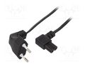 Cable; 2x0.5mm2; CEE 7/16 (C) plug angled,IEC C7 female angled GEMBIRD PC-184L