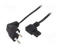 Cable; 2x0.5mm2; CEE 7/16 (C) plug angled,IEC C7 female angled GEMBIRD PC-184L