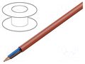 Wire: mains; HDGs; 2x1mm2; Insulation: LSZH; Colour: red; Core: Cu TECHNOKABEL HDGS-2X1