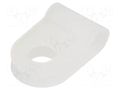 Fixing clamp; Cable P-clips; ØBundle : 3.2mm; W: 10mm; polyamide HELLERMANNTYTON H1P-PA66-NA