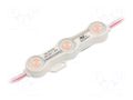 LED; pink; 1.2W; IP68; 160°; No.of diodes: 3; 5730; 66x15mm; 12VDC IPIXEL LED M015003JB1LZ-P