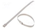 Cable tie; L: 201mm; W: 7.9mm; acid resistant steel AISI 316; 2kN HELLERMANNTYTON MBT8H-SS316-ML