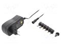 Power supply: switching; mains,universal,plug-in; 3VDC,; 1.5A ESPE ESPE-18UN-W2E-MP