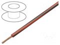 Wire; H05V-K,LgY; stranded; Cu; 0.75mm2; PVC; red-brown; 300V,500V BQ CABLE LGY0.75-RD/BR