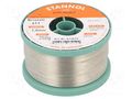 Tin; lead free; Sn99,3Cu0,7; 1mm; 250g; reel; 2.5%; Flux: SW26 STANNOL S99C1K611/1.0/250
