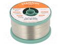Tin; lead free; Sn99,3Cu0,7; 1mm; 250g; reel; 2.5%; Flux: SW26 STANNOL S99C1K611/1.0/250