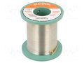 Tin; lead free; Sn96,5Ag3Cu0,5; 1mm; 500g; reel; 2.7%; Flux: SW26 STANNOL SN955T2708/1.0/0.5