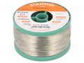 Tin; lead free; Sn99Cu0,7Ag0,3; 0.5mm; 250g; reel; 2.5%; Flux: SW33 STANNOL TSC0307K611/05/250