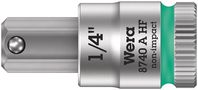 8740 A HF Zyklop bit socket with holding function, 1/4" drive, 1/4"x28.0, Wera 05003388001