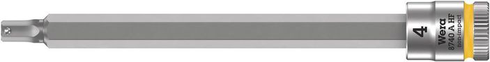8740 A HF Zyklop bit socket with holding function, 1/4" drive, 4.0x100.0, Wera 05003334001