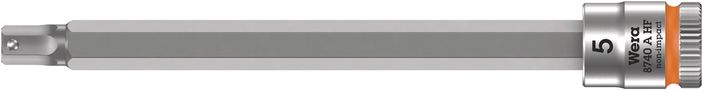 8740 A HF Zyklop bit socket with holding function, 1/4" drive, 5.0x100.0, Wera 05003336001