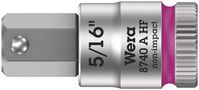 8740 A HF Zyklop bit socket with holding function, 1/4" drive, 5/16"x28.0, Wera 05003389001