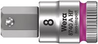 8740 A HF Zyklop bit socket with holding function, 1/4" drive, 8.0x28.0, Wera 05003339001
