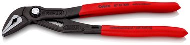 KNIPEX 87 51 250 Cobra® ES Water Pump Pliers extra-slim covered with non-slip plastic grey atramentized 250 mm 87 51 250 4003773061267