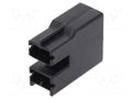 Terminals cover; female; snap fastener; ways: 2; black; UL94V-2 TE Connectivity 926521-2