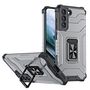 Crystal Ring Case tough hybrid cover + magnetic holder for Samsung Galaxy S22 + (S22 Plus) black, Hurtel 9145576239872 9145576239872