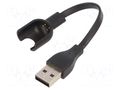 Cable: for smartwatch charging; Xiaomi; 0.1m; 1A; black AKYGA AK-SW-11