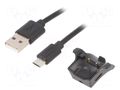 Cable: for smartwatch charging; Huawei; 0.5m; 1A; black AKYGA AK-SW-22