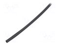 Heat shrink sleeve; glueless,flexible; 2: 1; 2.4mm; black; RNF-100 TE Connectivity RNF-100-3/32-0-SP